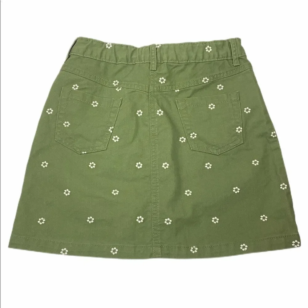 NEW GYMBOREE Olive Green 100% Cotton Skirt 10